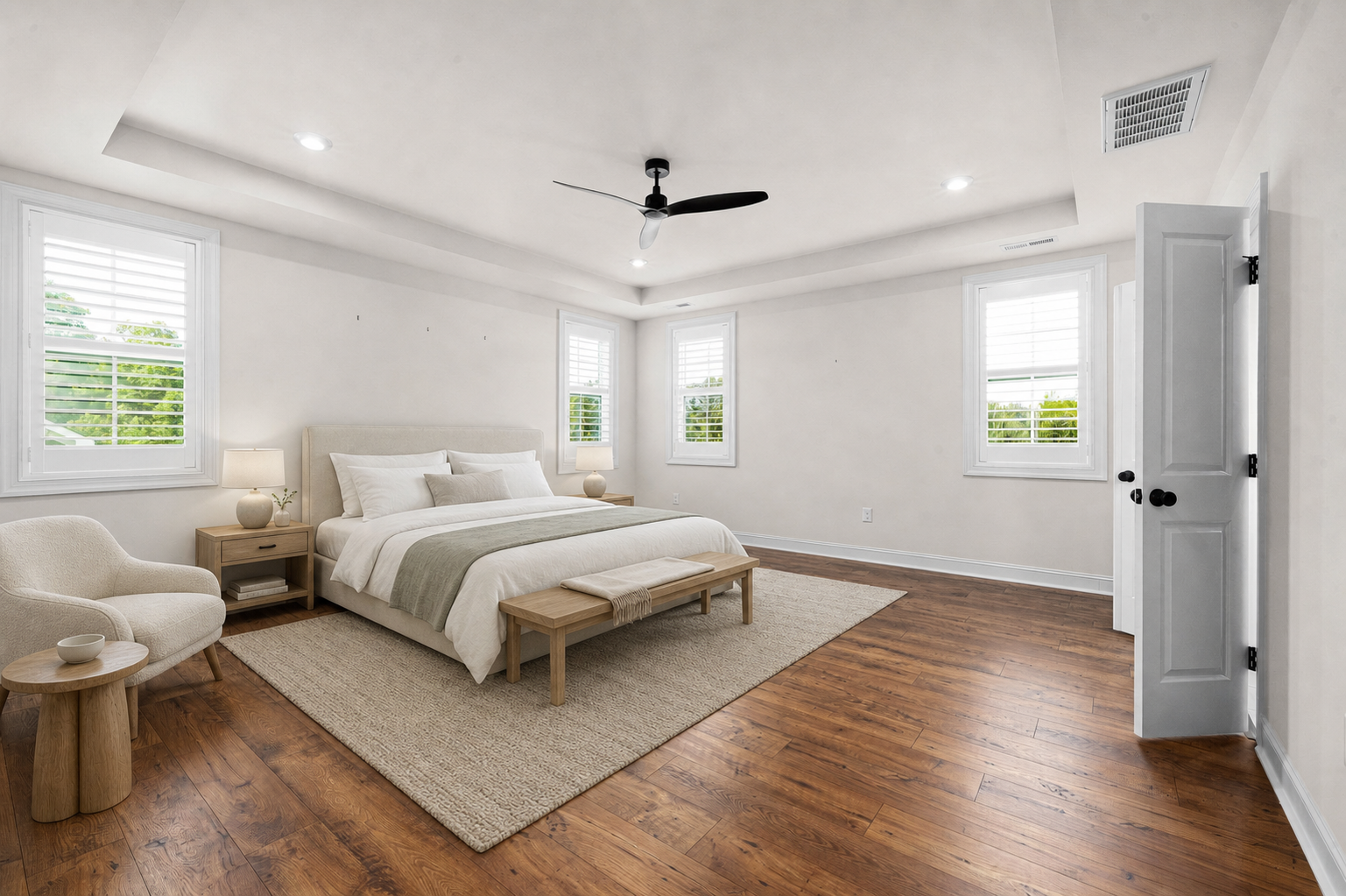 Bedroom after StagenAI staging